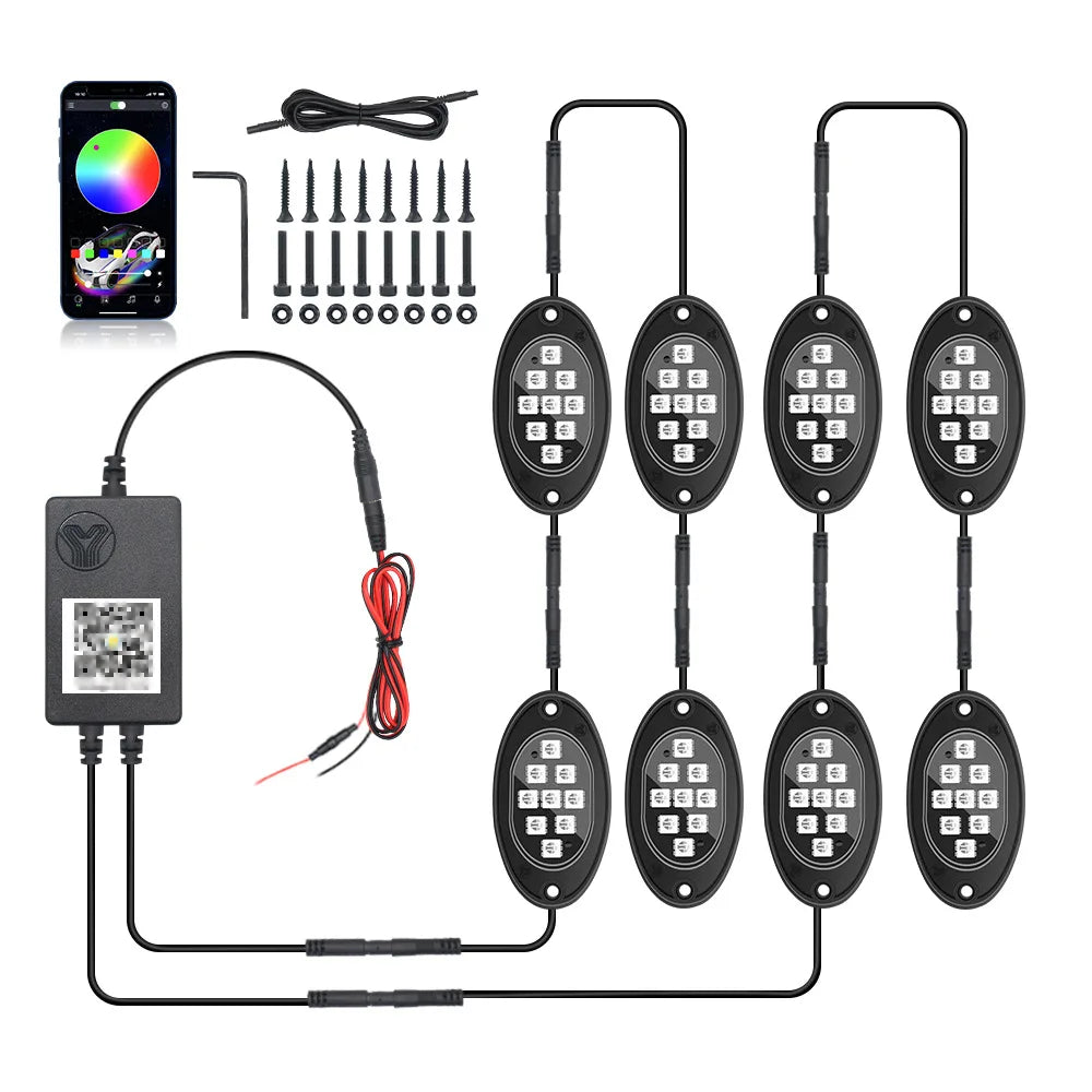 Universal RGB LED Rock Light Kit.