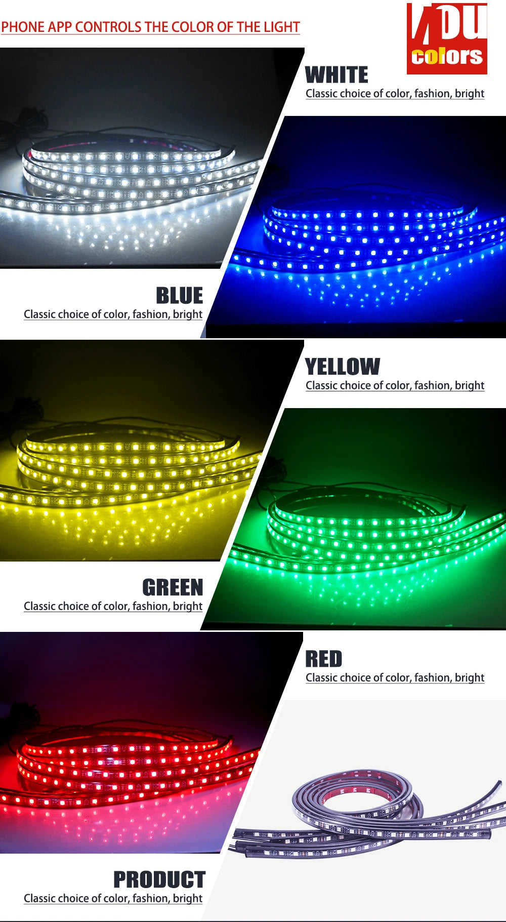 LED RGB under-glow Kit for any car.
