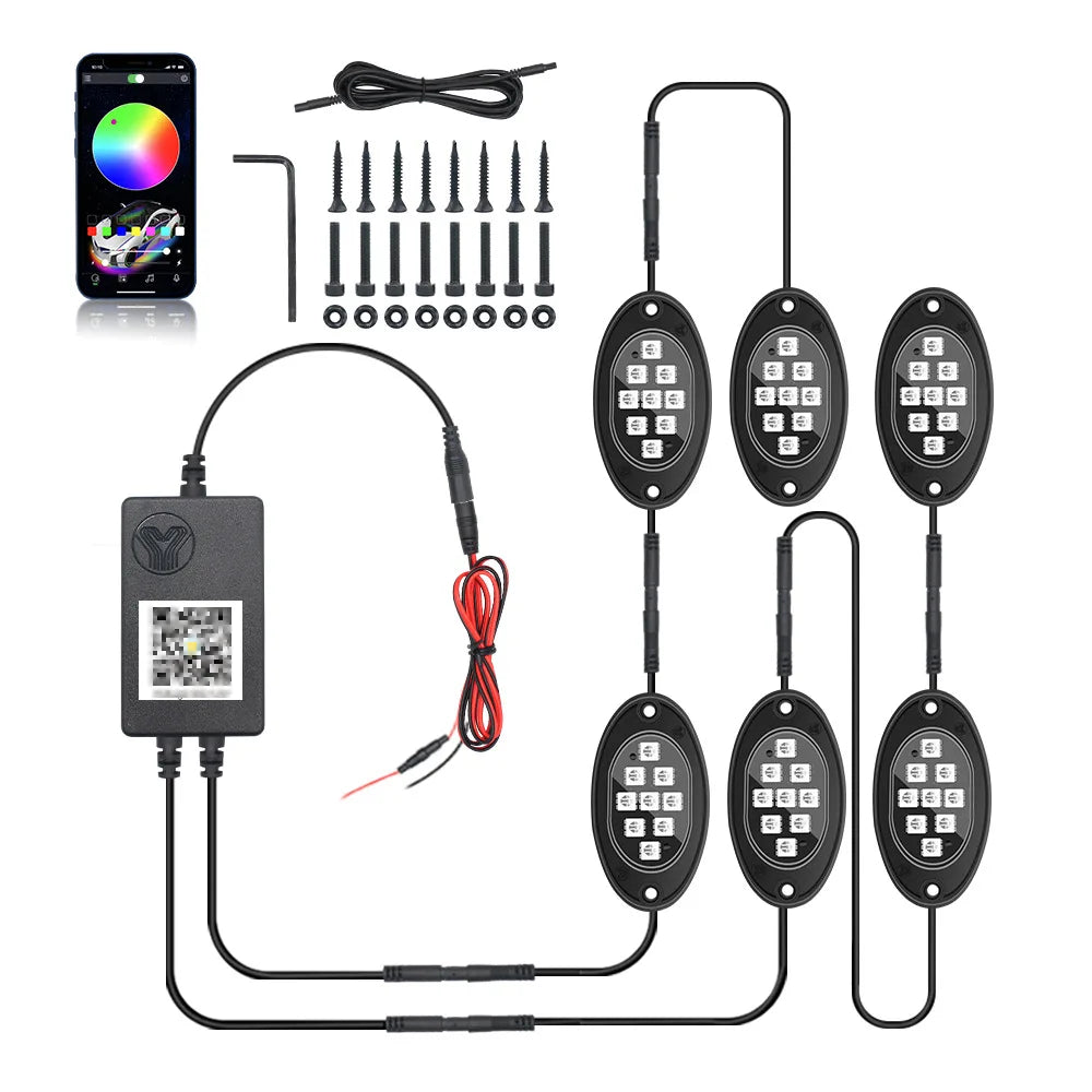 Universal RGB LED Rock Light Kit.