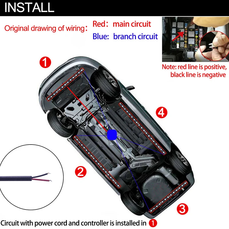 LED RGB under-glow Kit for any car.