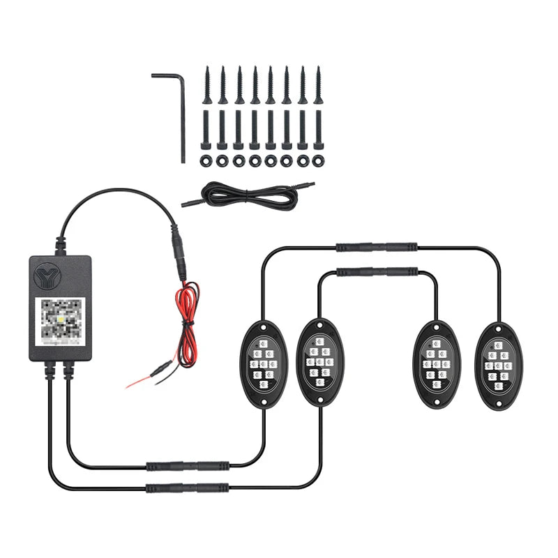 Universal RGB LED Rock Light Kit.