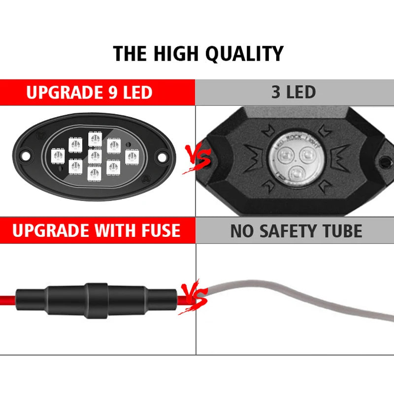 Universal RGB LED Rock Light Kit.